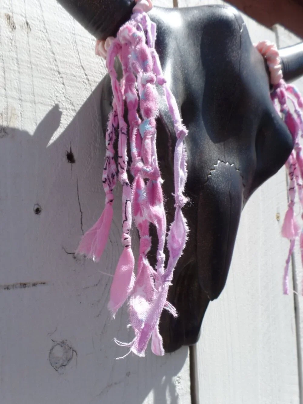Hand Crafted Hair Tie Swag (1) COTTON CANDY